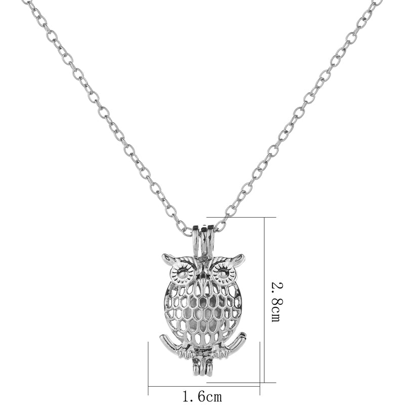 Glow-in-the-dark Owl Hollowed Women's Neckalace