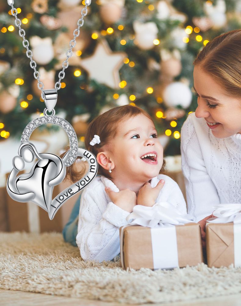Mother's Day Heart-shaped Mother-child Necklace