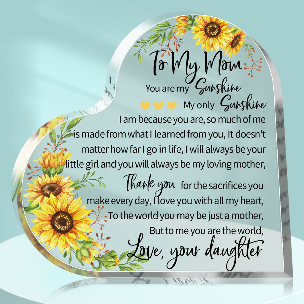 Acrylic Love Ornaments Transparent Decorations Mother's Day Gift