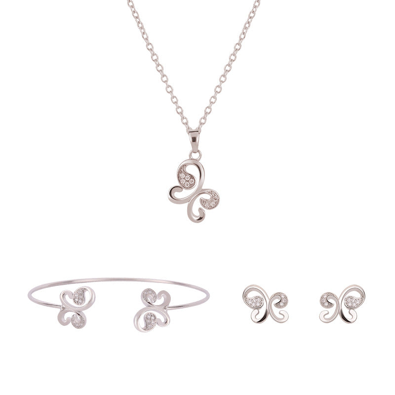 Butterfly Jewelry 3pc Set For Women