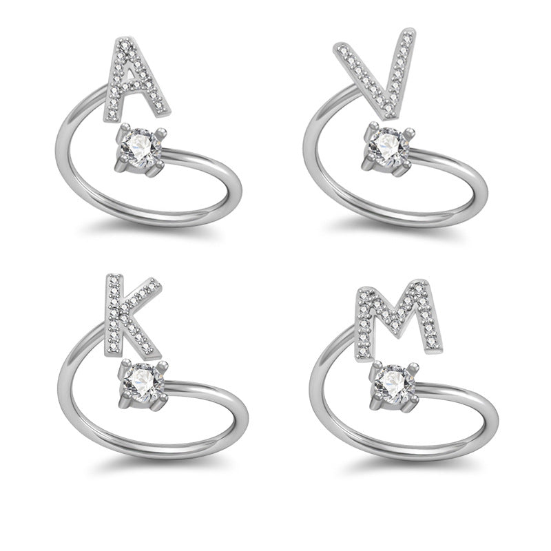 Letter Rings Jewelry