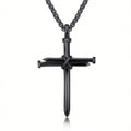 Faith Iron Nail Cross Pendant Necklace