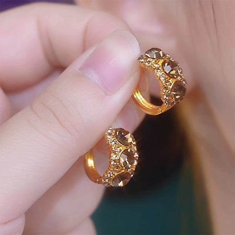 Crystal Leaf Drop Earrings For Her