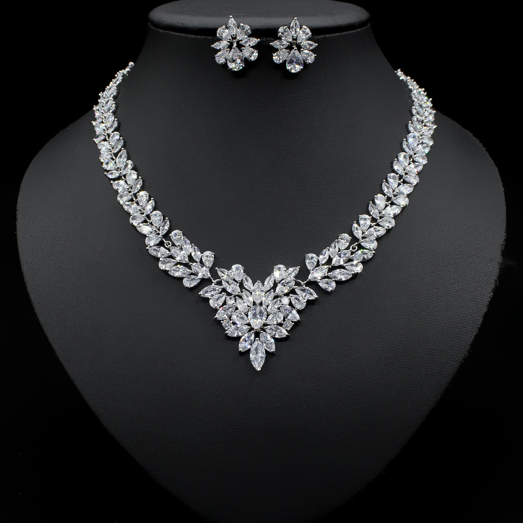 Ice Flower Earrings Jewelry Set for Her