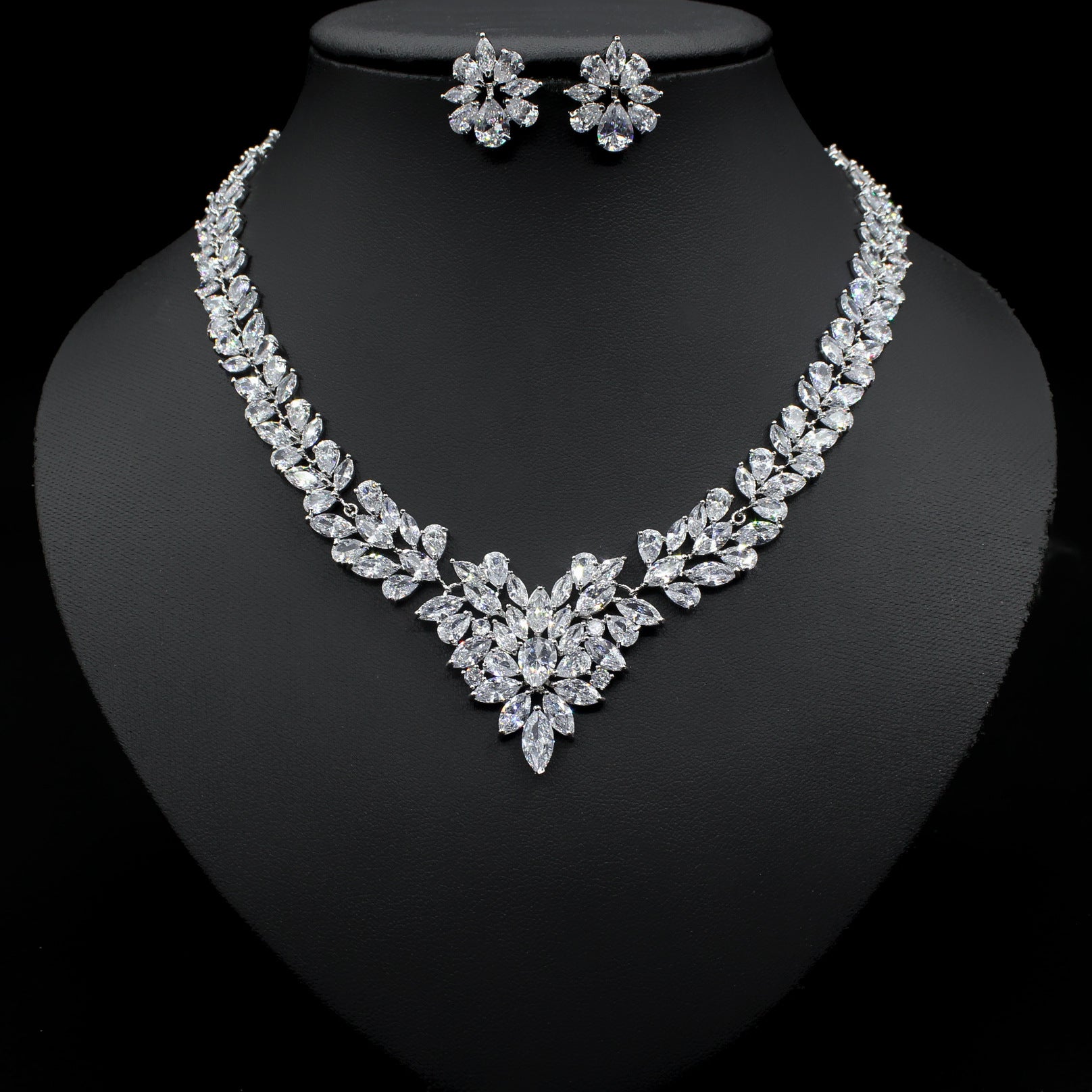 Ice Flower Earrings Jewelry Set for Her