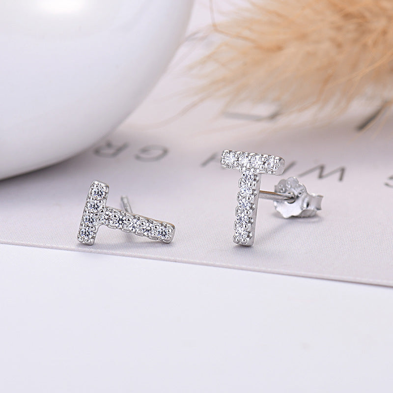 26-letter Zircon Earrings For Her or Him