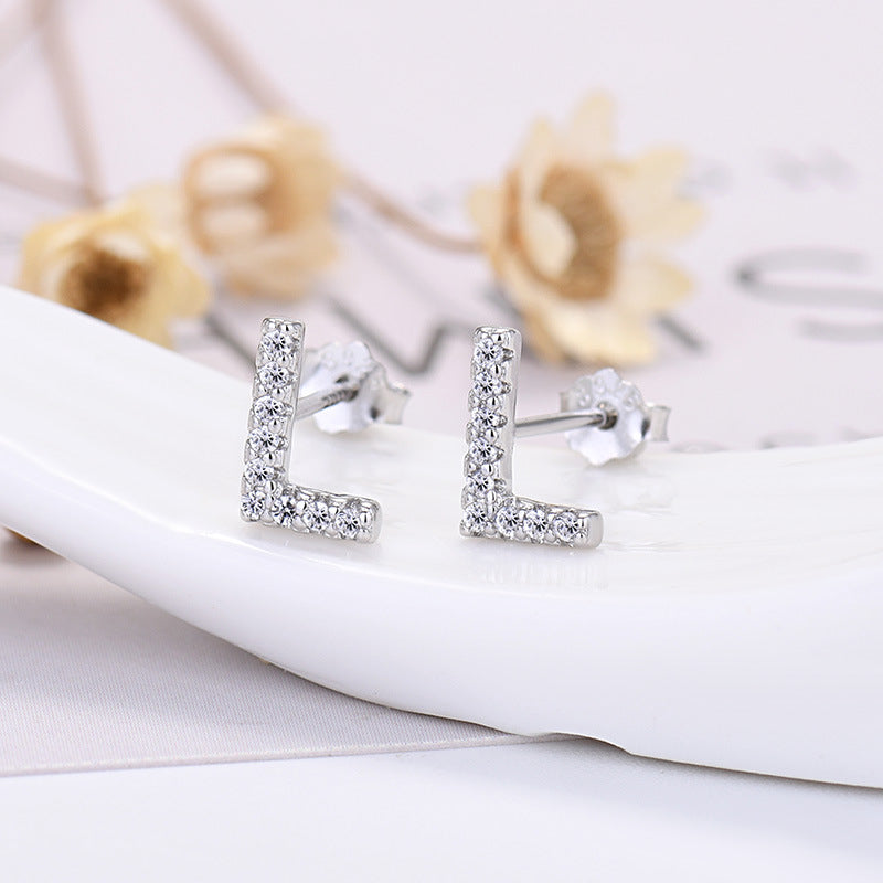 26-letter Zircon Earrings For Her or Him