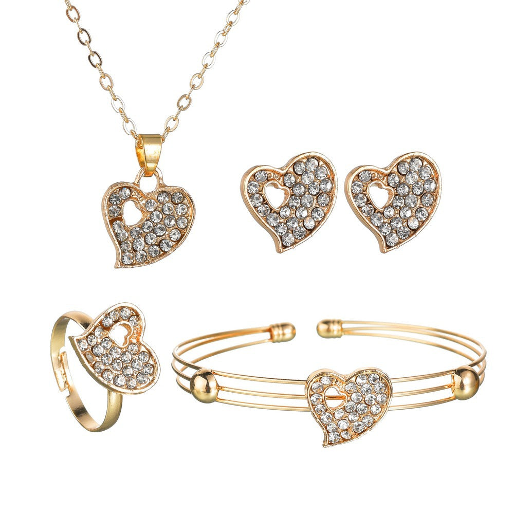 Birthday Gold Silver Heart Charm Set