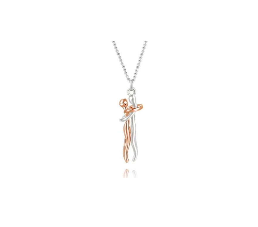 Love Hug Necklace Unisex Men Women Couple Jewelry