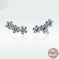 Sterling Silver Women's Daisy Rings & Ear Studs Jewelry Suit
