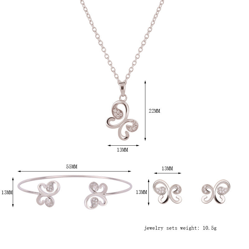 Butterfly Jewelry 3pc Set For Women