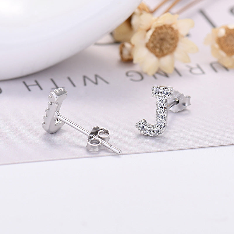 26-letter Zircon Earrings For Her or Him
