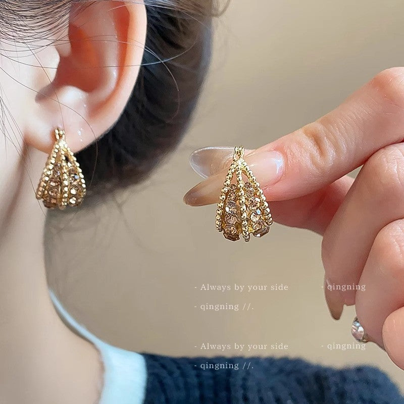 Crystal Leaf Drop Earrings For Her