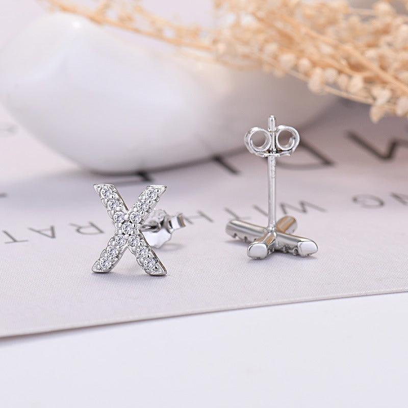26-letter Zircon Earrings For Her or Him