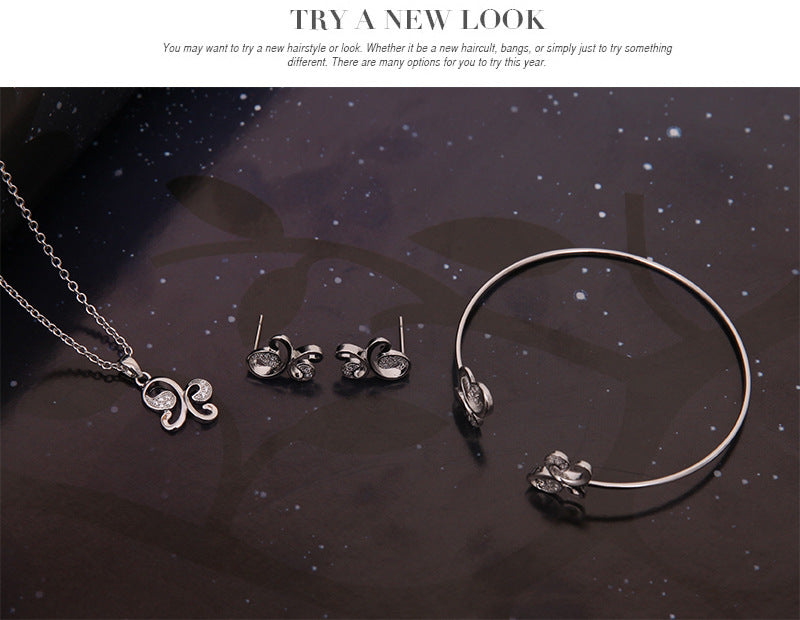 Butterfly Jewelry 3pc Set For Women