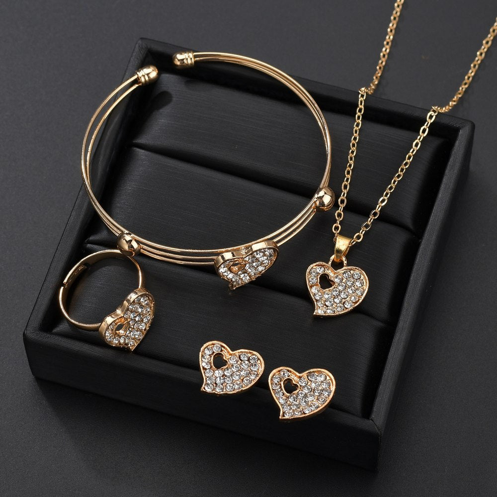Birthday Gold Silver Heart Charm Set