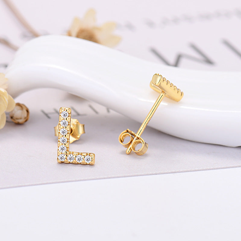 26-letter Zircon Earrings For Her or Him