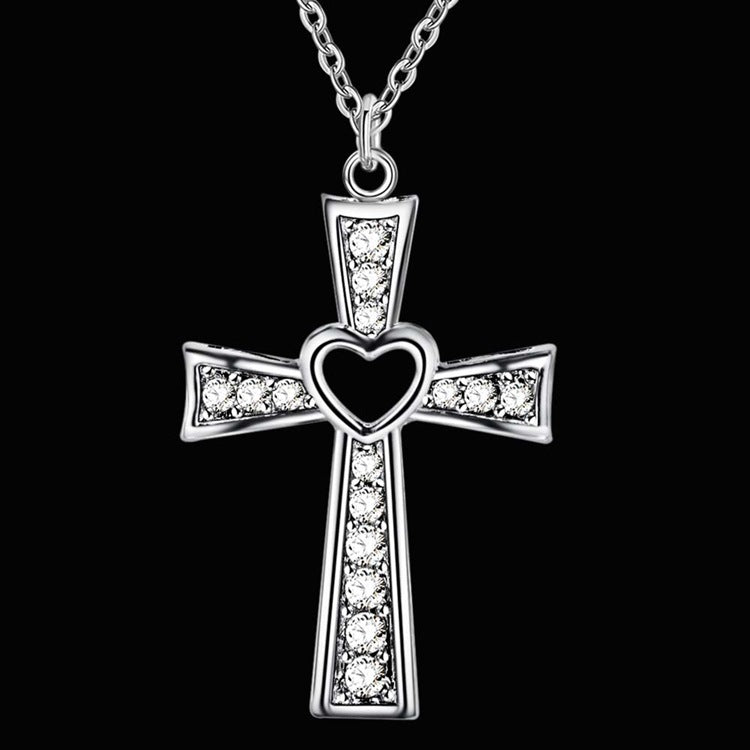 Silver Pendant Faith Cross Necklaces