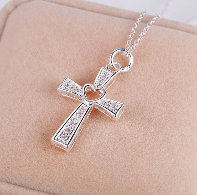 Silver Pendant Faith Cross Necklaces