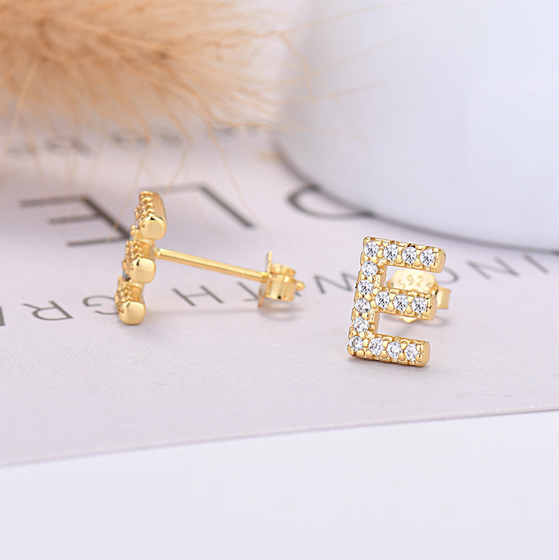 26-letter Zircon Earrings For Her or Him