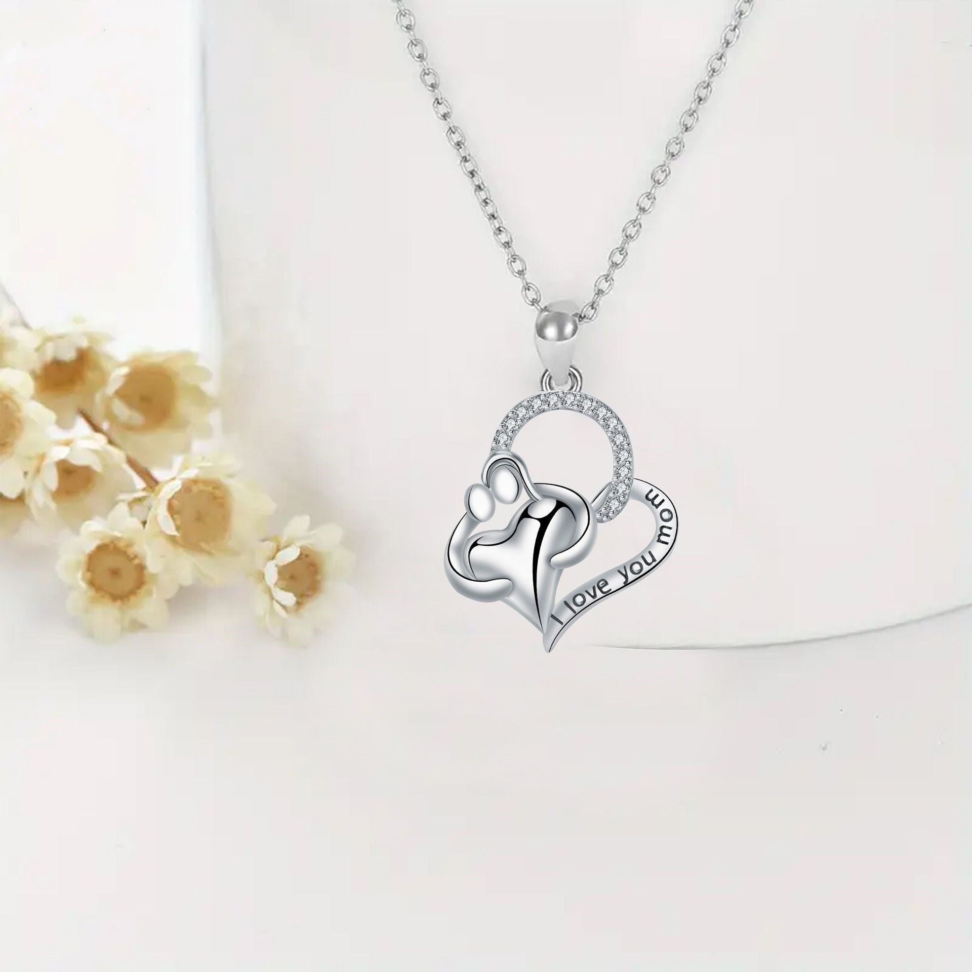 Mother's Day Heart-shaped Mother-child Necklace