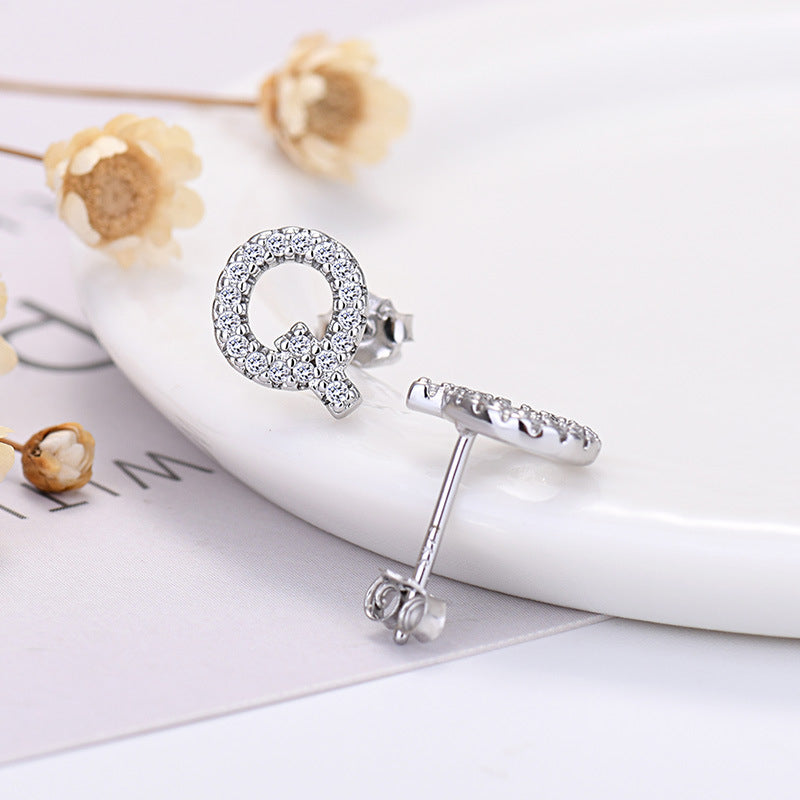 26-letter Zircon Earrings For Her or Him