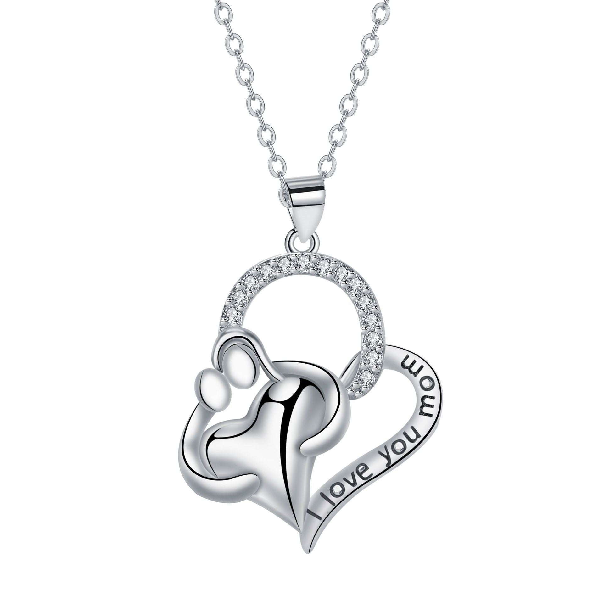 Mother's Day Heart-shaped Mother-child Necklace