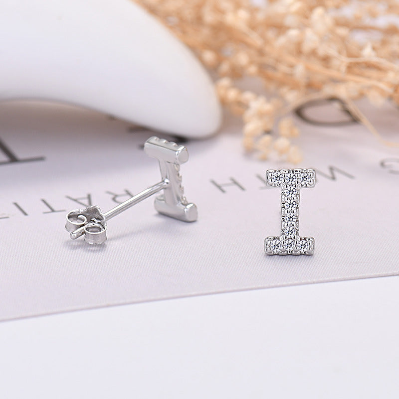 26-letter Zircon Earrings For Her or Him