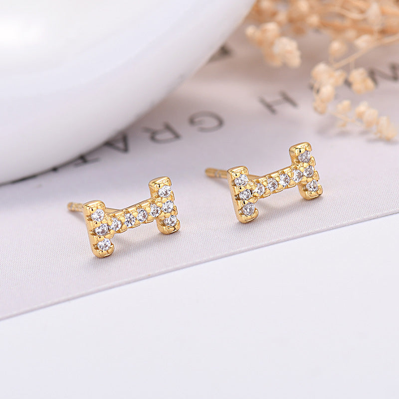 26-letter Zircon Earrings For Her or Him