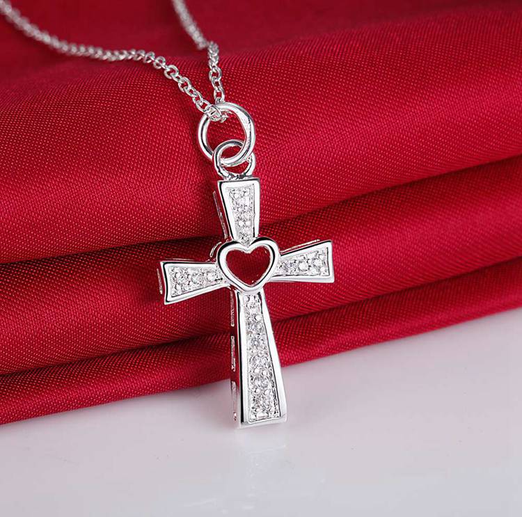 Silver Pendant Faith Cross Necklaces