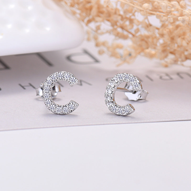 26-letter Zircon Earrings For Her or Him