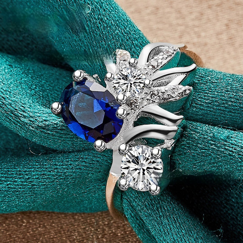Special Occasions Silver & Blue Ring